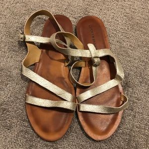 Lucky Brand Metallic gold sandals